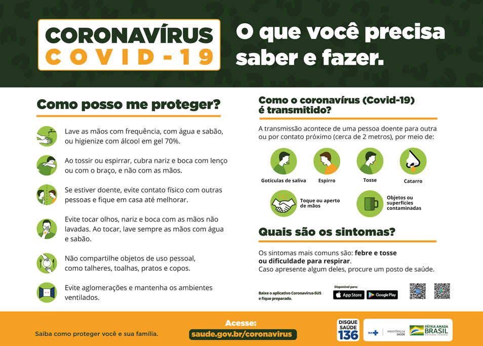Cartaz Coronavirus
